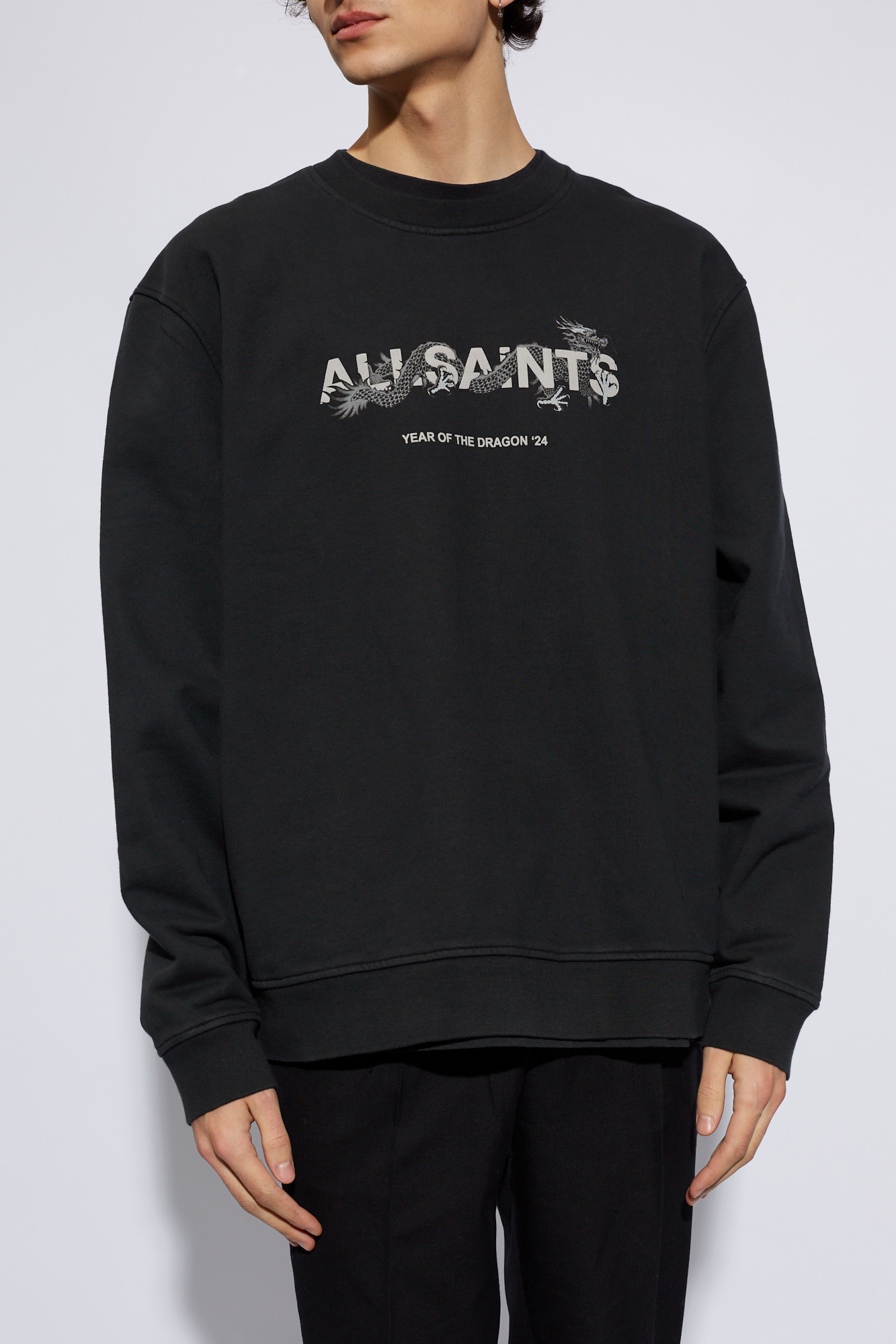 Saint Michael X Hajime Sorayama Faded Black Sweatshirt Size